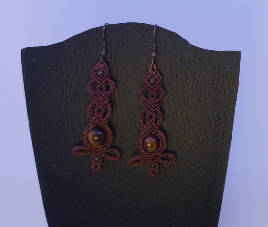 Boucles perle Œil de Tigre
