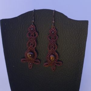 Boucles perle Œil de Tigre