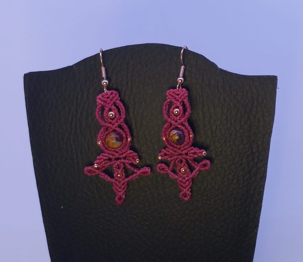 Boucles perle Jaspe Mokaite