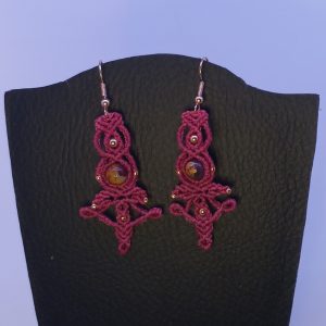 Boucles perle Jaspe Mokaite