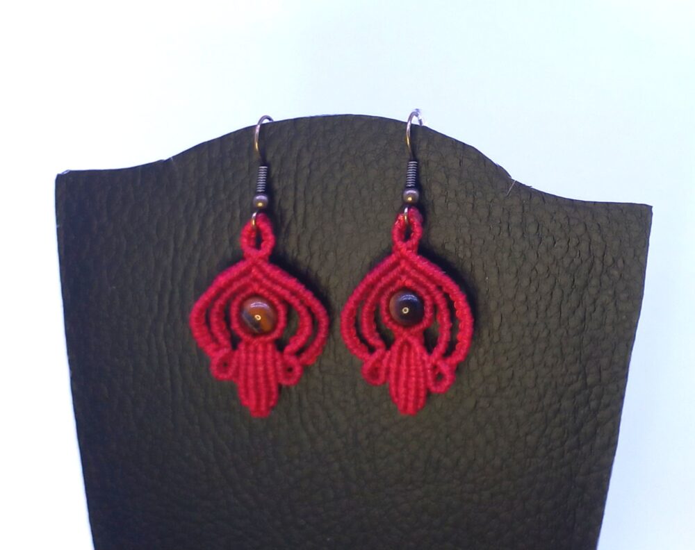 Boucles Œil de Tigre Red