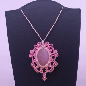 collier quartz rose