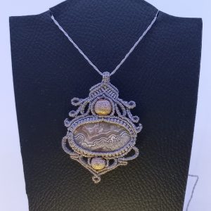 Collier Agate Crazy Lace