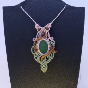 Collier Agate verte