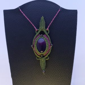 Collier Purple Lace Agate