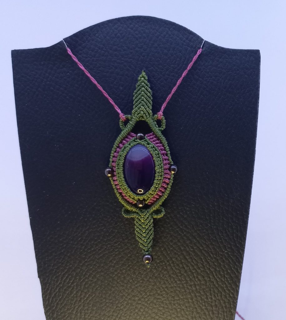 Collier Purple Lace Agate