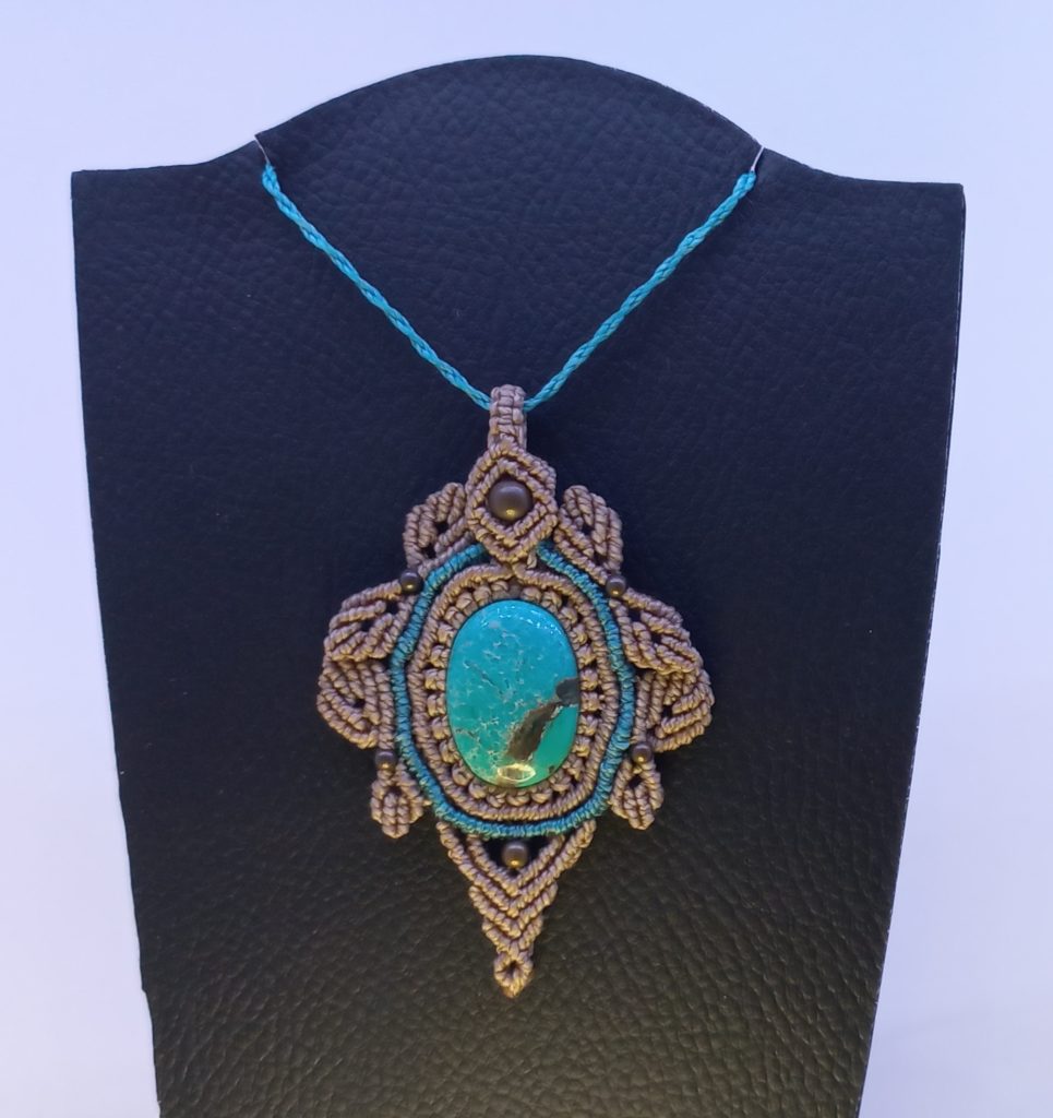 Collier Turquoise rainurée