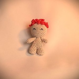 Minipote cheveux framboise