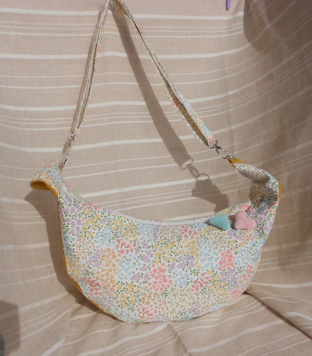 Sac Demi-Lune Fleurs Soleil